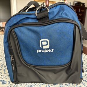 Blue and Black Duffel Bag for Men